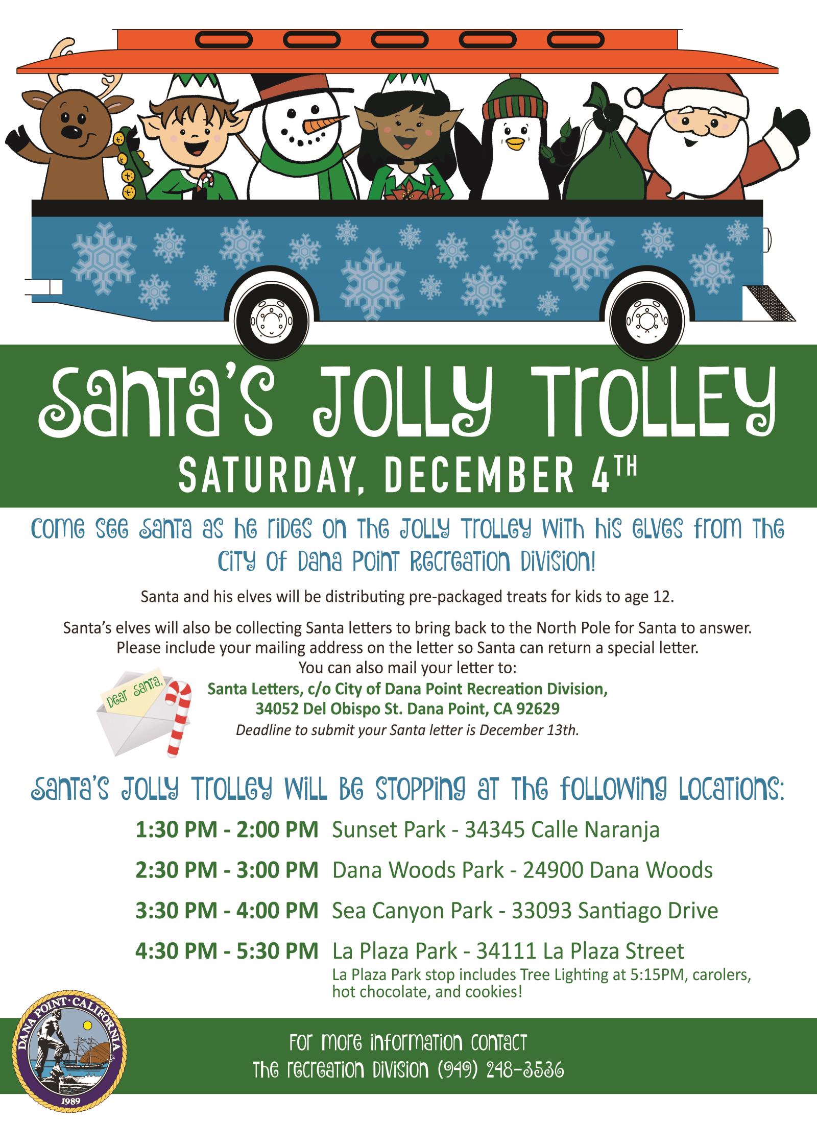 Santa's Jolly Trolley Flyer 2021